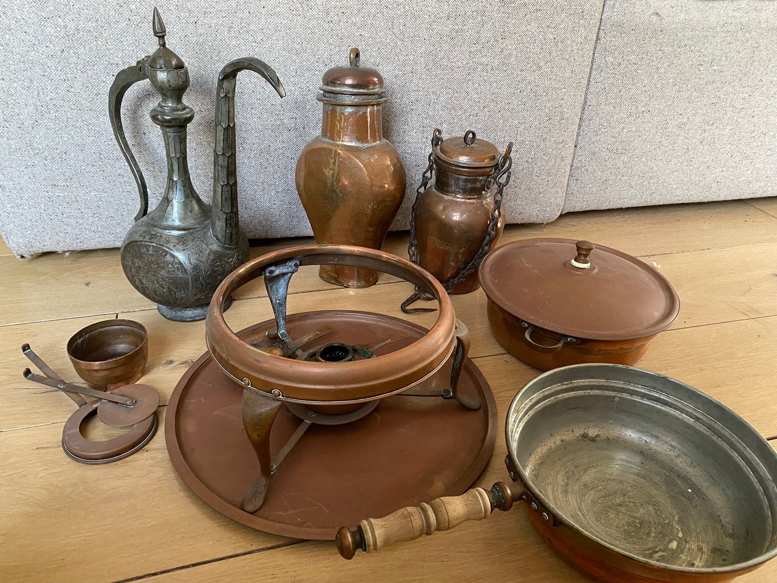 Koperen kannen en kruiken, Antiek en Kunst, Ophalen of Verzenden