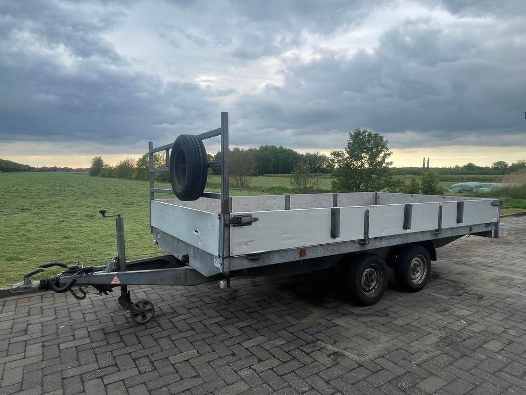 Hapert plateauwagen aanhanger 400x200cm 2700KG, Ophalen, Zo goed als nieuw