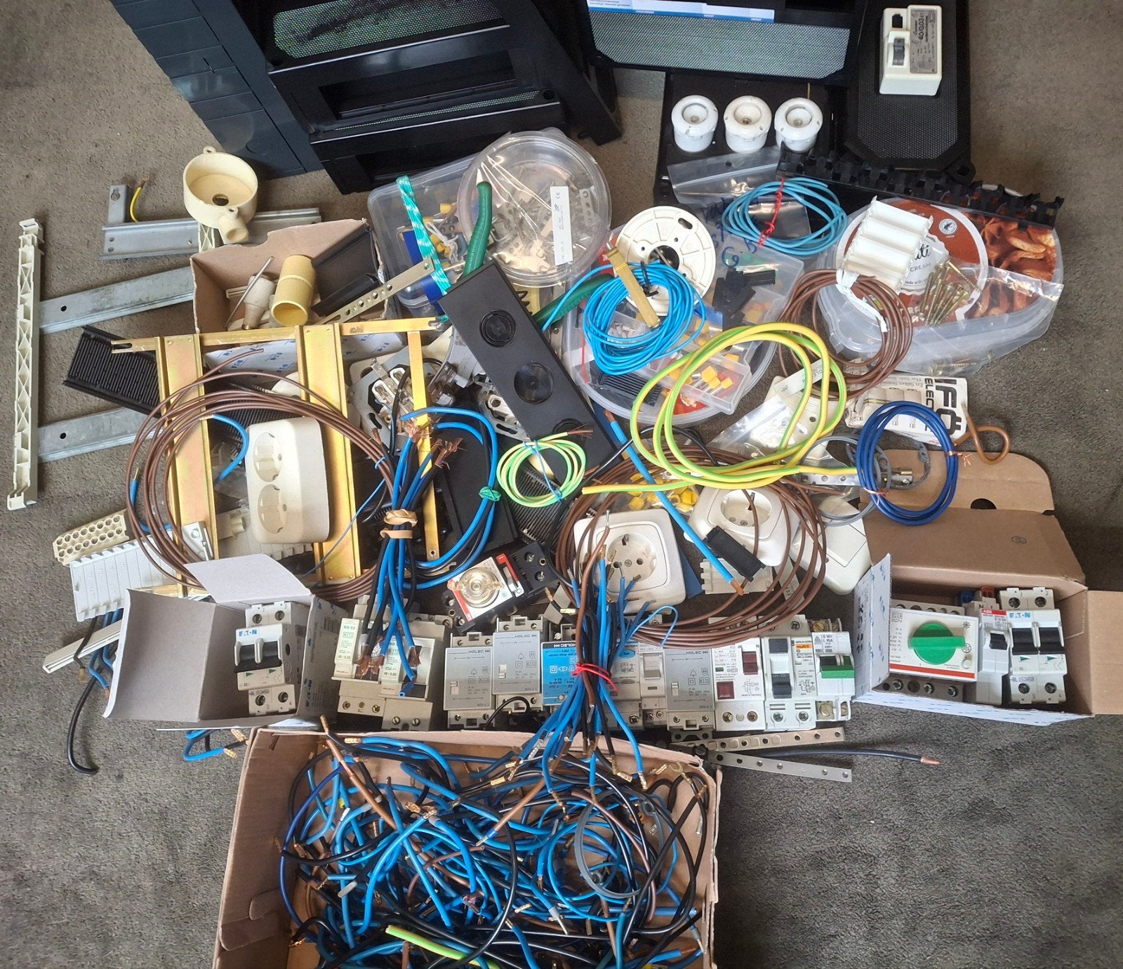 Partij Groepenkasten/Elektra materiaal/M.K onderdelen., Ophalen, Gebruikt, Overige typen