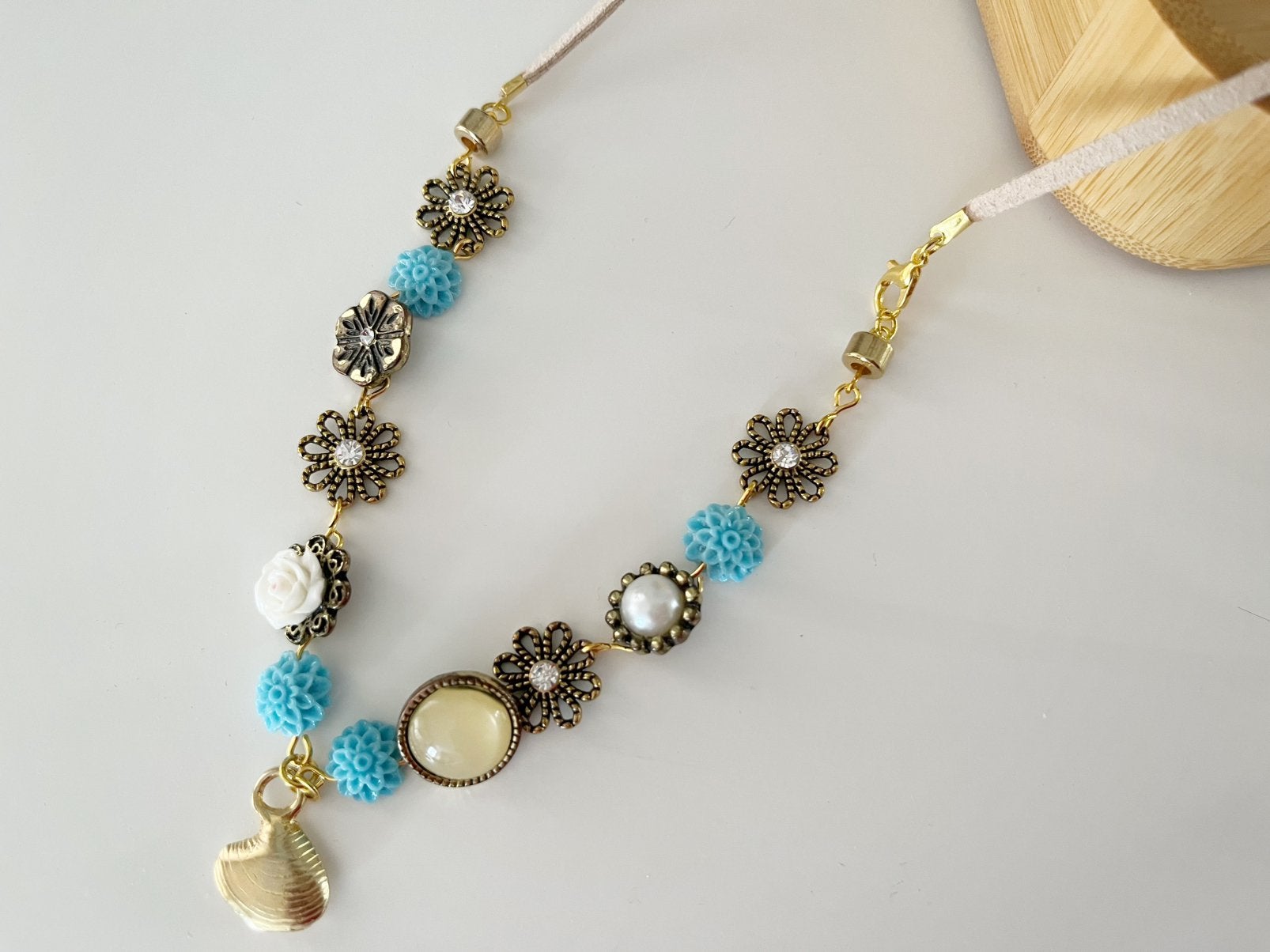 Retro vintage collier, Ophalen of Verzenden, Zo goed als nieuw, Zilver, Overige materialen