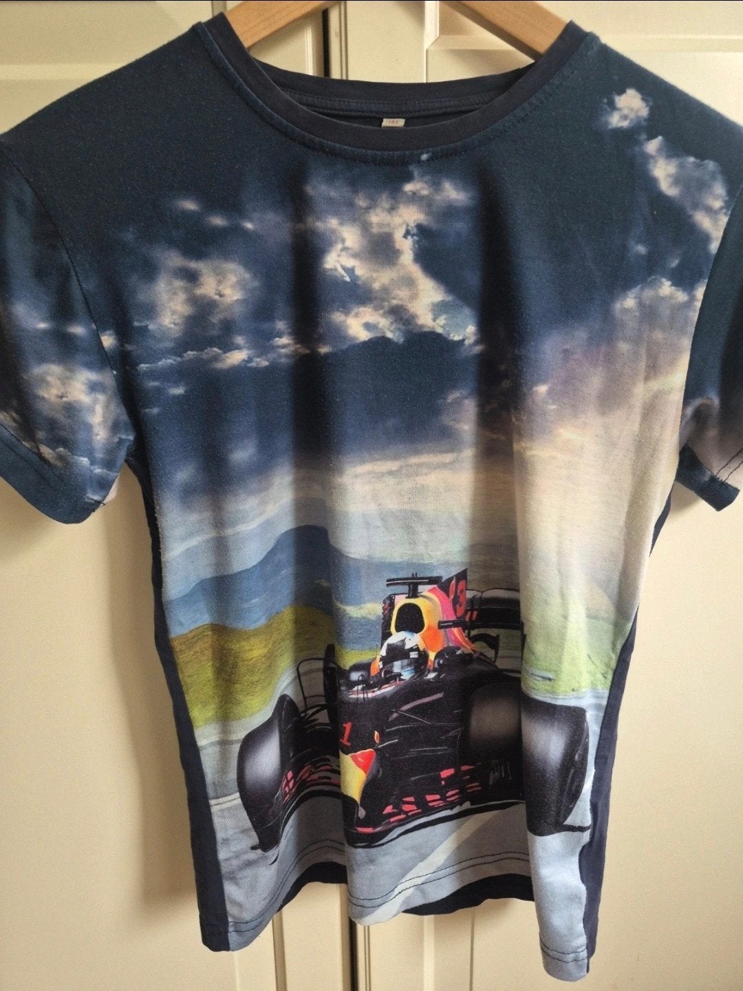 Kinder t-shirt raceauto maat 158-164 Formule 1, Gebruikt, Ophalen of Verzenden, Shirt of Longsleeve, Merkloos
