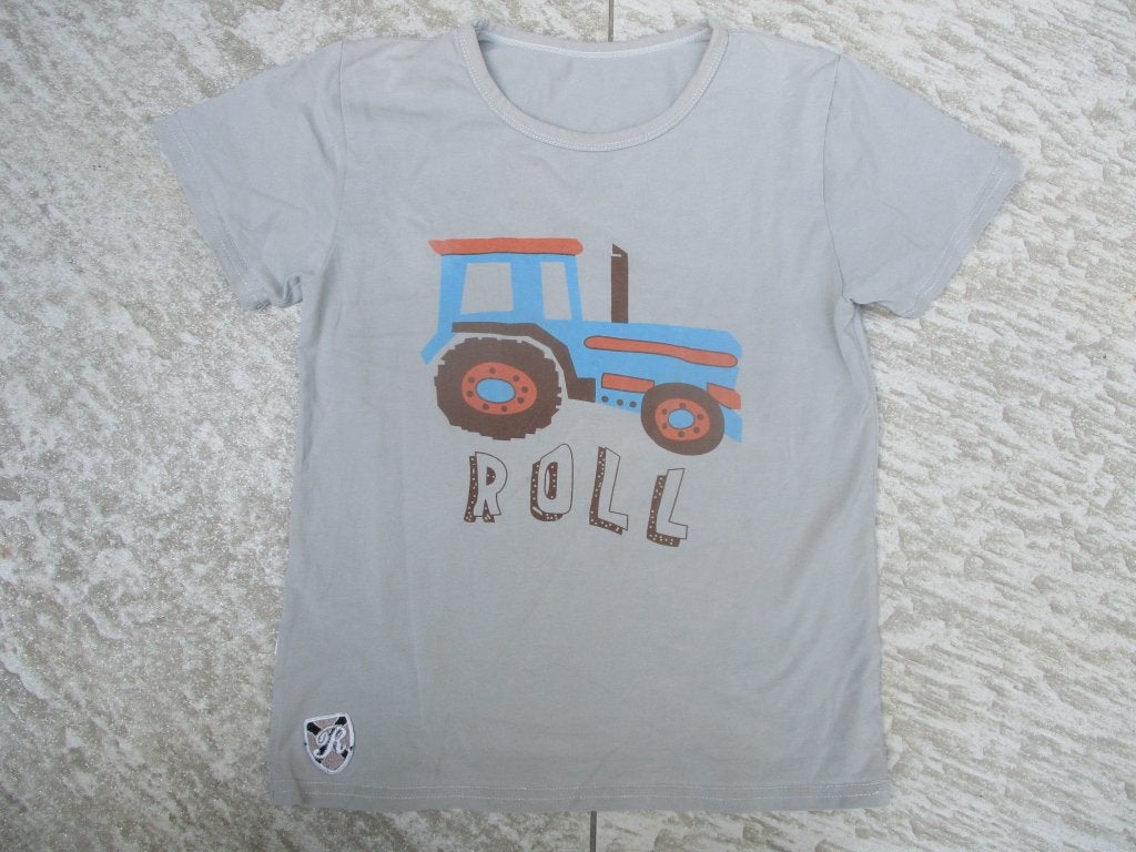 Grijs T-shirt tractor maat 116 shirt korte mouwen, Ophalen of Verzenden, Gebruikt, Jongen, Shirt of Longsleeve