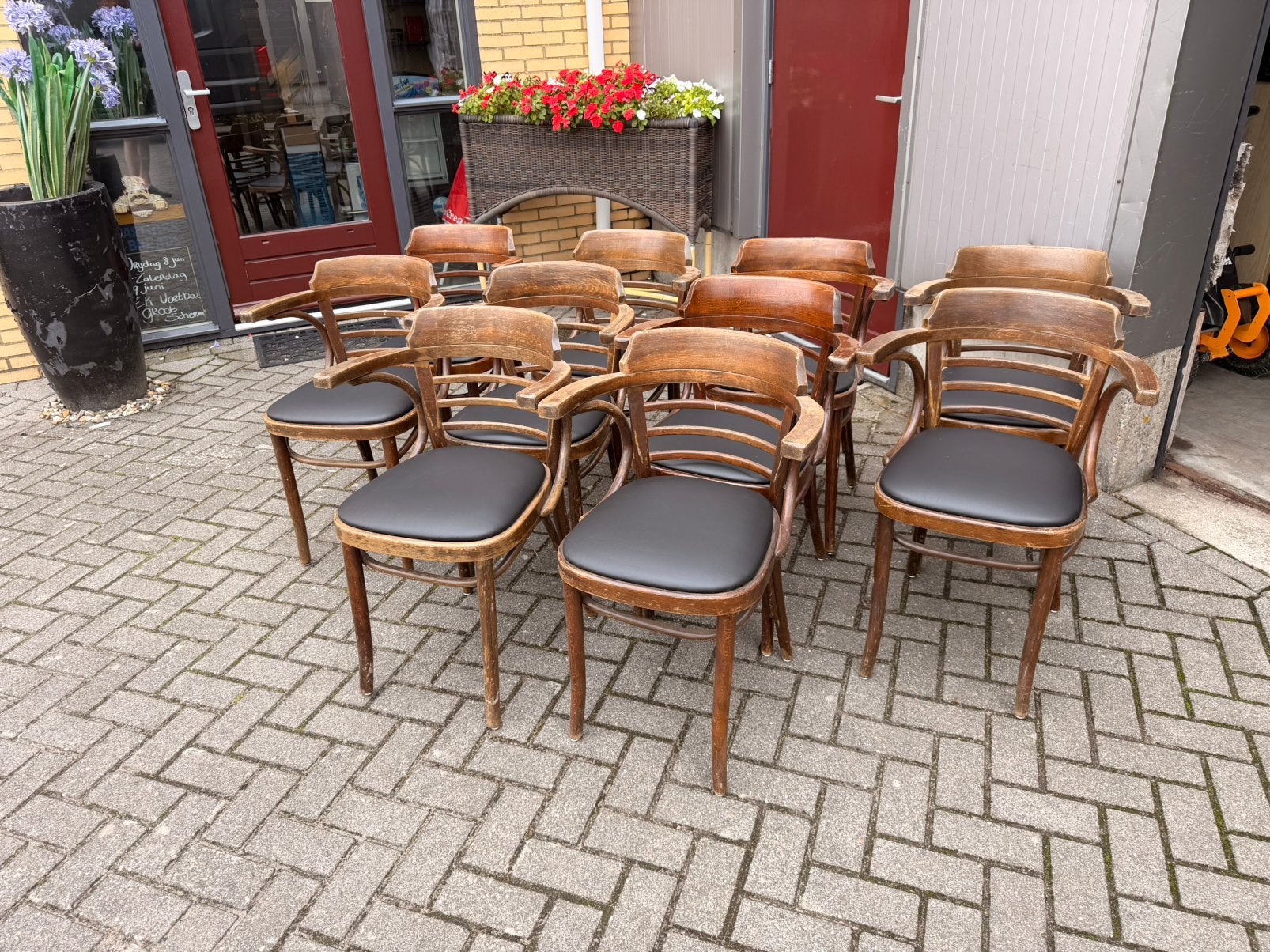 Thonet bistro cafe stoelen retro vintage klassiek, Hout, Gebruikt, Bruin, Ophalen of Verzenden