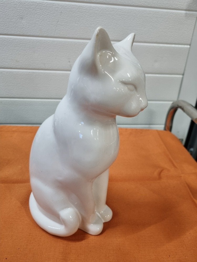 beeld poes porselein groot, Ophalen of Verzenden