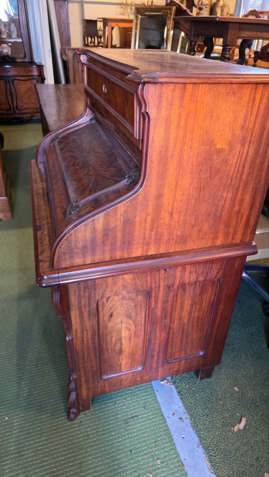 Duits mahonie bureau, Ophalen