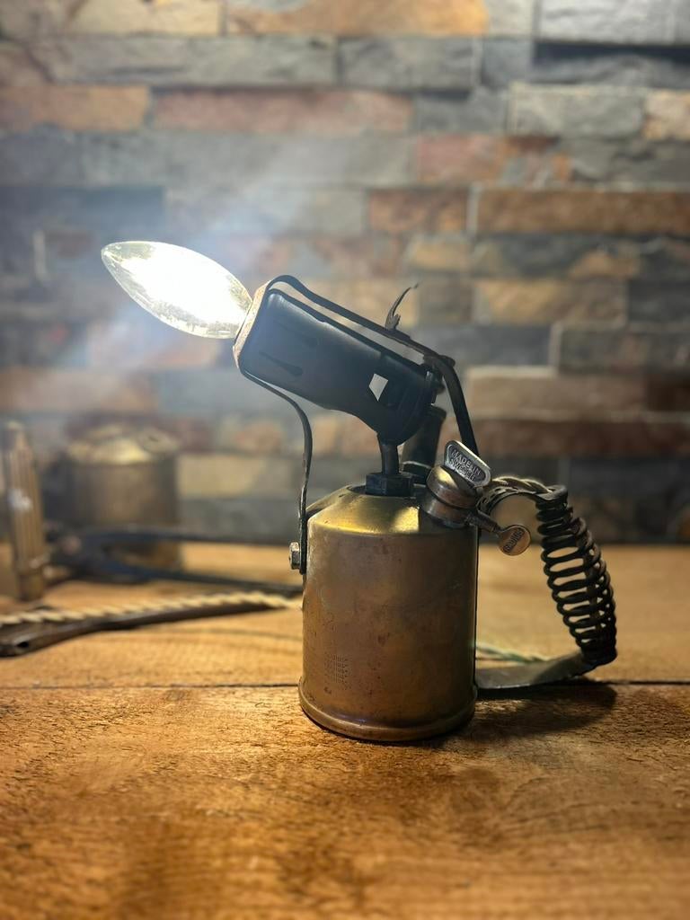 Handcrafted Industrial Light 1950, Ophalen of Verzenden, Zo goed als nieuw, Metaal, Minder dan 50 cm