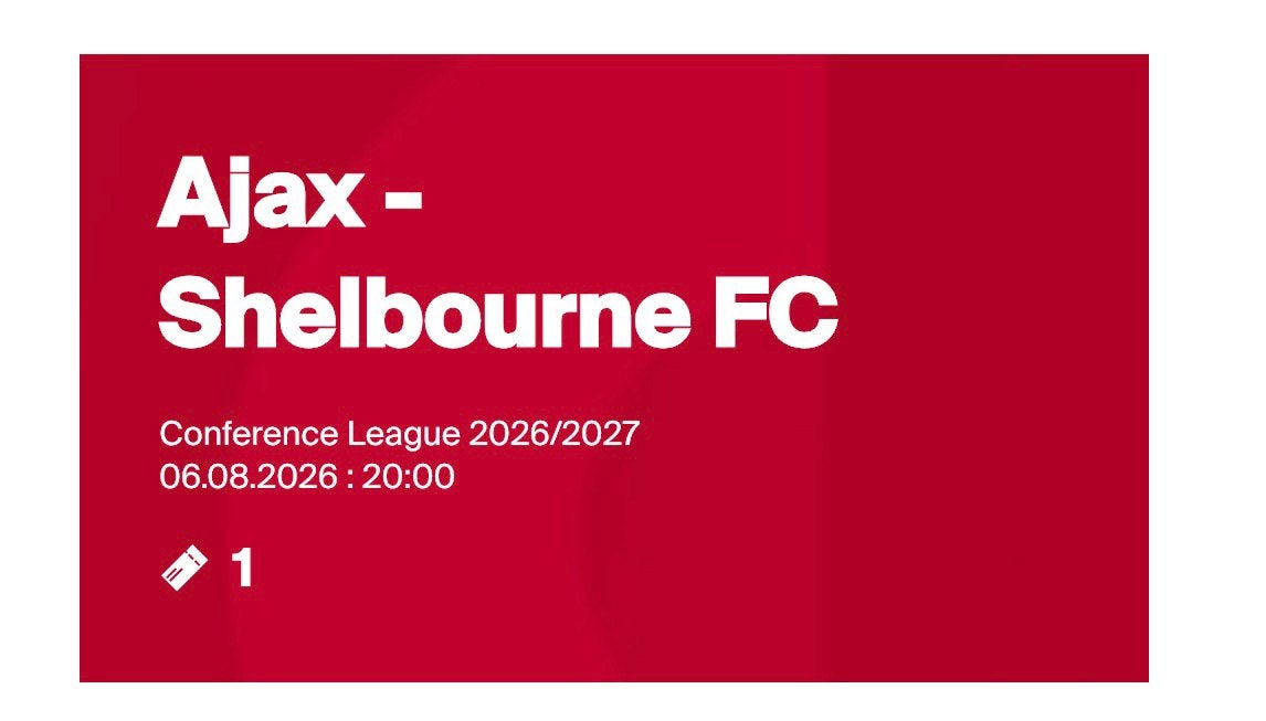 Ajax - Shelbourne FC f side, Tickets en Kaartjes, Eén persoon