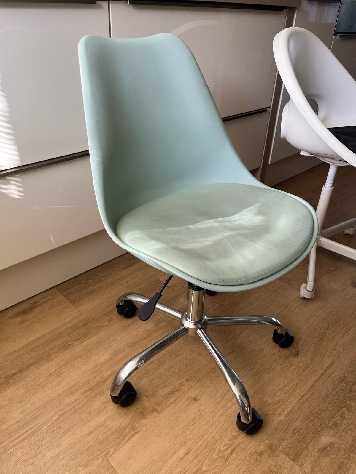 Zachtgroene bureaustoel van Maison du Monde, Ophalen, Gebruikt, Blauw, Bureaustoel