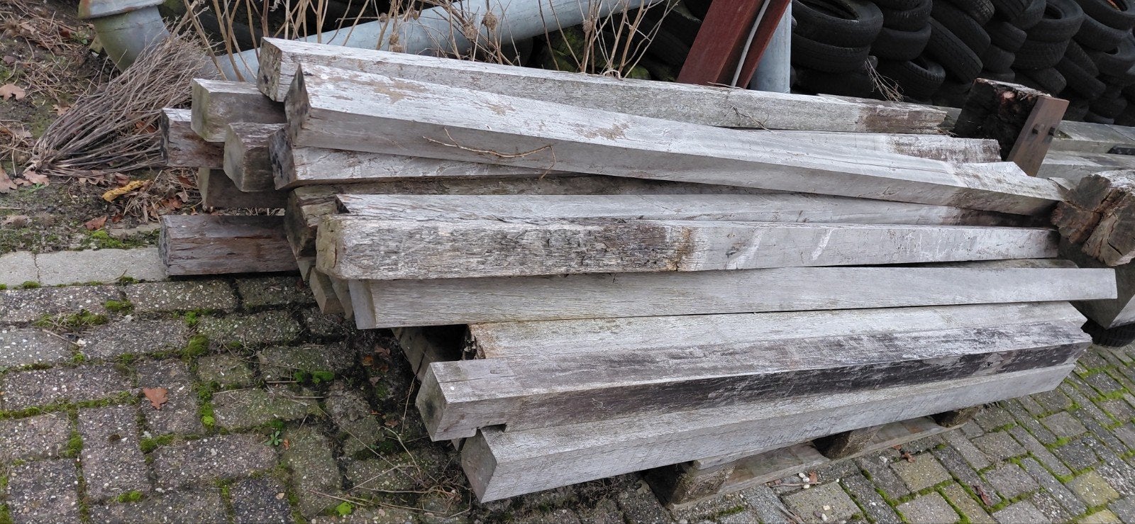 Partij Hardhouten balken palen, Ophalen of Verzenden, Overige typen, Minder dan 2 meter