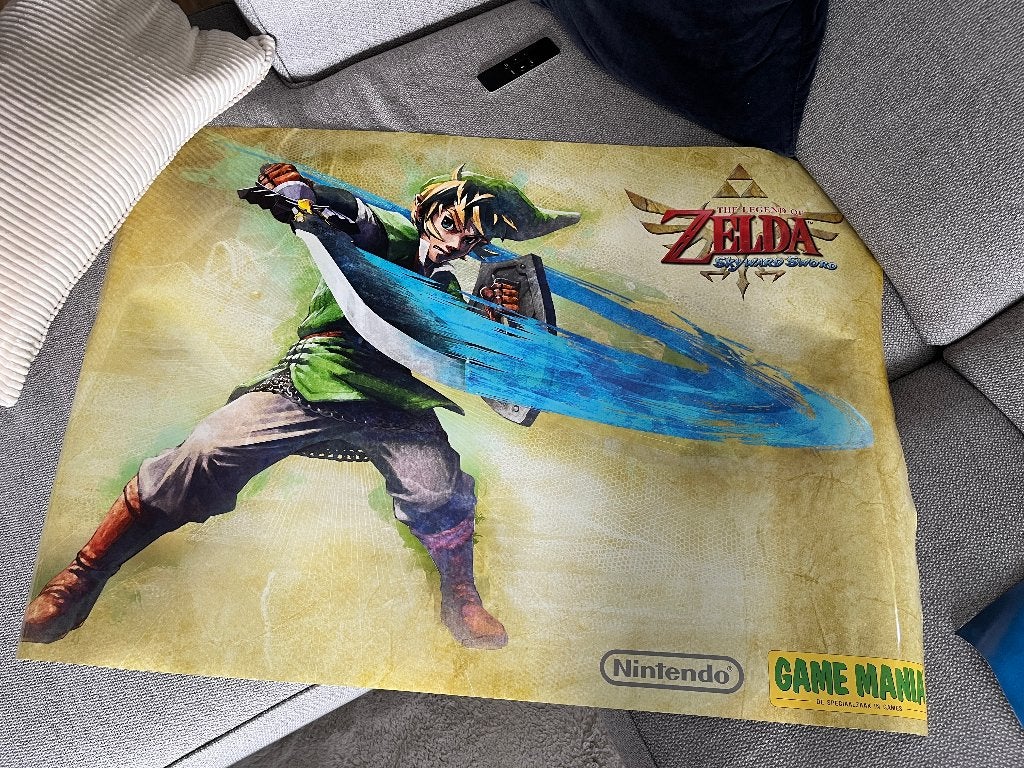 Poster The Legend of Zelda: Skyward Sword, Ophalen, Rechthoekig Liggend, Zo goed als nieuw, A1 t/m A3