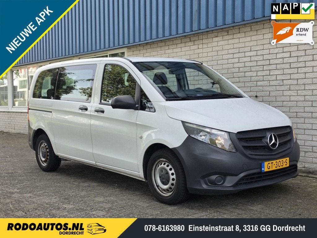 Mercedes-benz Vito Tourer 109 CDI Base Lang 9-Pers. Airco, Auto's, Gebruikt, Euro 6, 4 cilinders, 255 €/maand