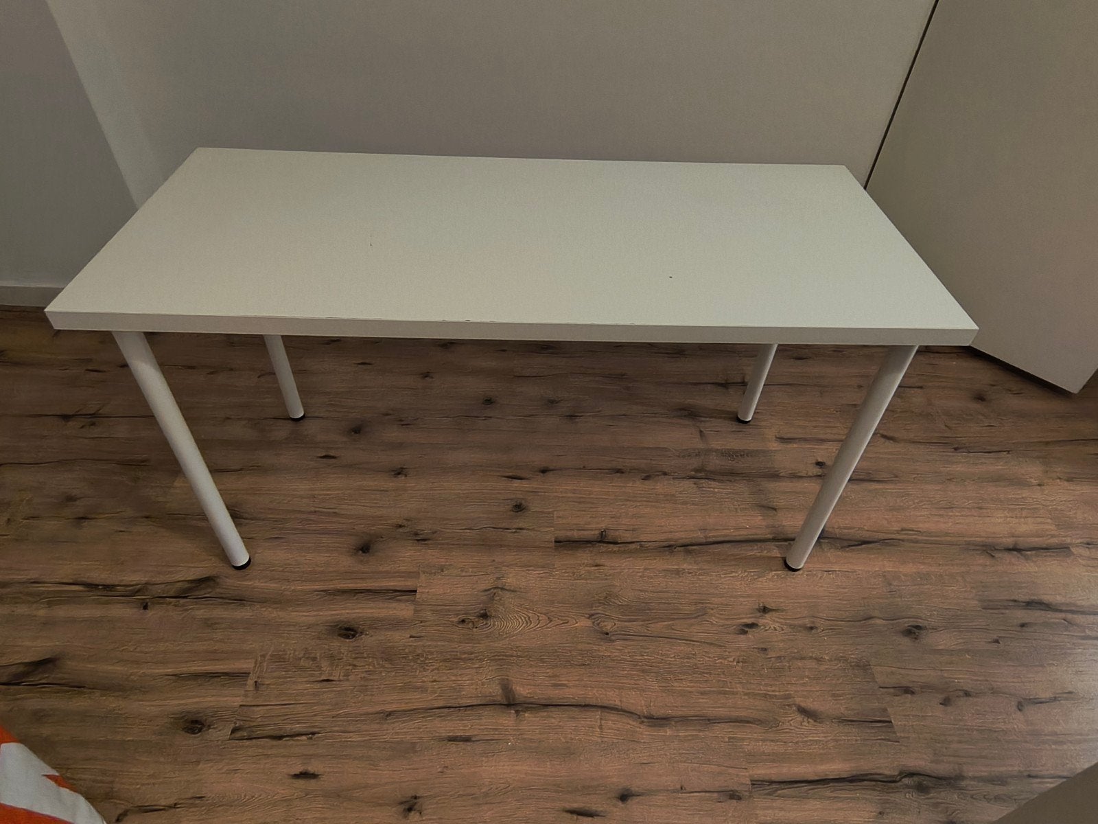 Witte IKEA tafel - 140x60 cm, Ophalen, Overige materialen, Gebruikt, 100 tot 150 cm