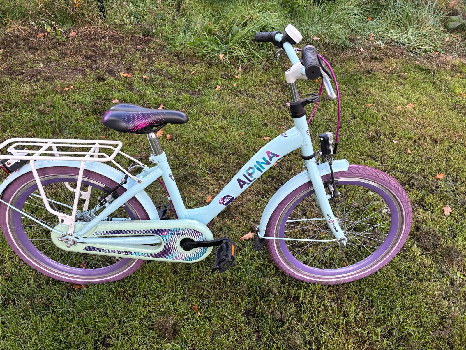 Alpina kinderfiets - Gebruikt, maar kan nog prima mee!, Fietsen en Brommers, Ophalen, Gebruikt, Velgrem, Handrem