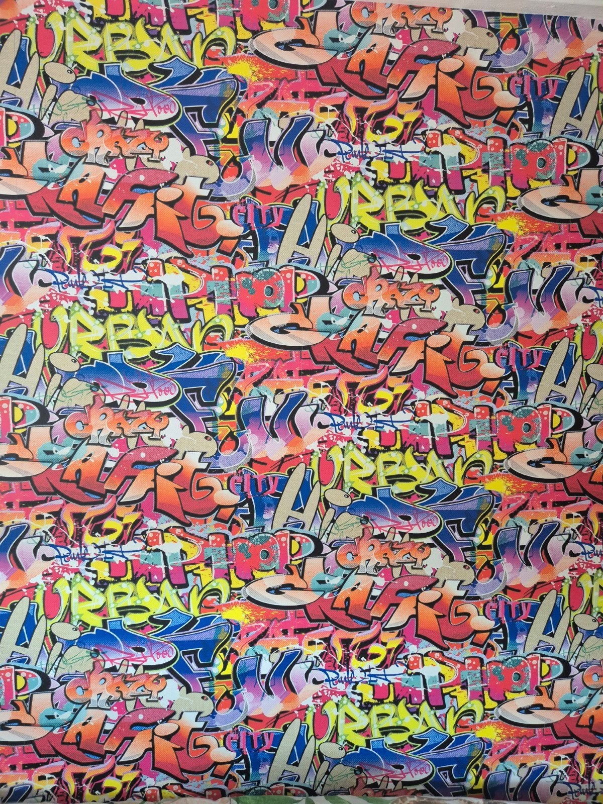 Good Vibes Graffiti Behang - Nieuwe rol en restje, Overige patronen, Meerkleurig, Ophalen of Verzenden, Overige stijlen