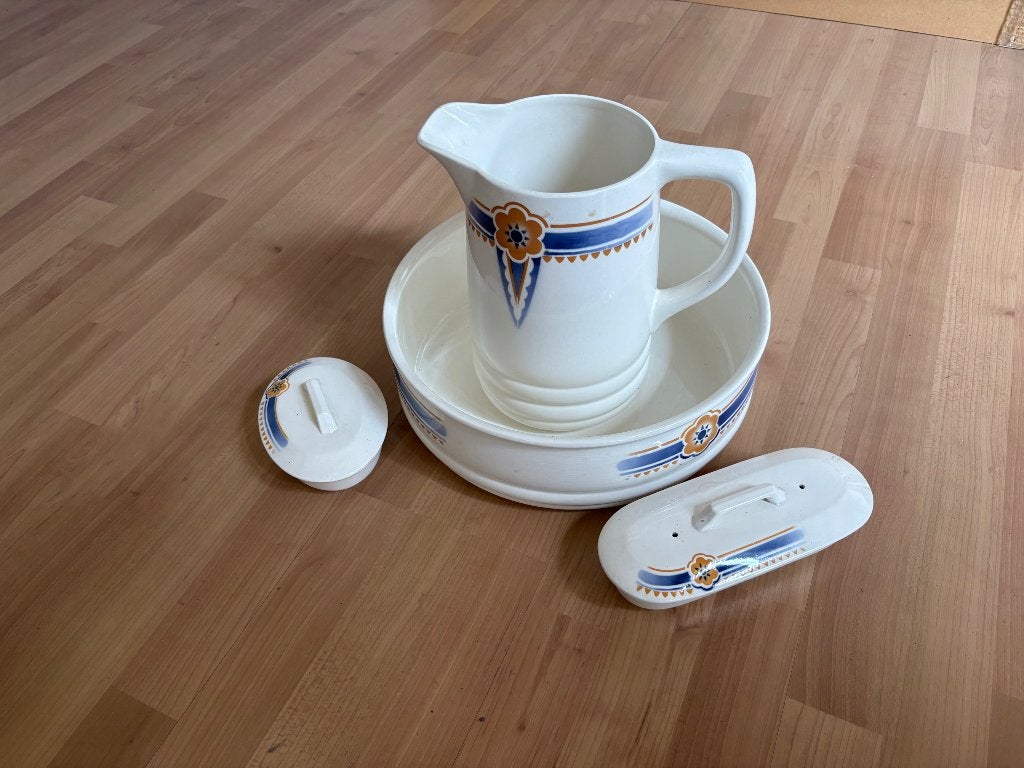 Lampetstel set, Antiek en Kunst, Antiek | Keramiek en Aardewerk, Ophalen