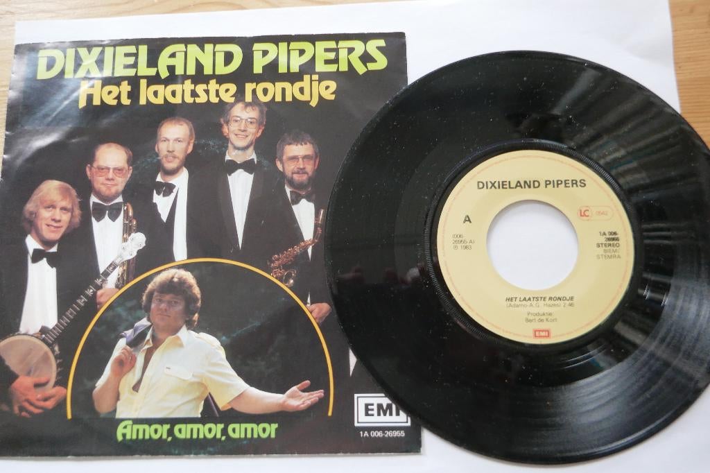 Single : Dixieland Pipers – Het Laatste Rondje, Ophalen of Verzenden, Gebruikt, Nederlandstalig, Single