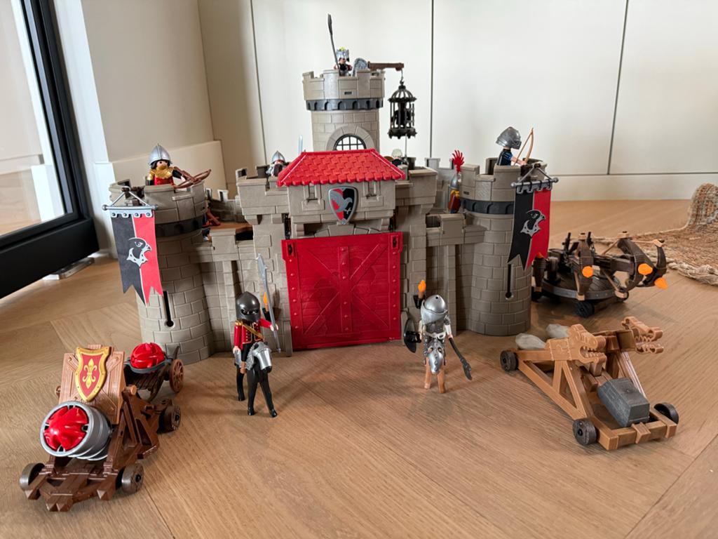 Playmobil Ridderkasteel met ridders en accessoires, Ophalen of Verzenden, Zo goed als nieuw