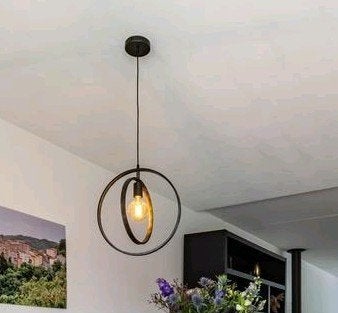 Bellamy 1-lichts industriële hanglamp, Huis en Inrichting, Lampen | Hanglampen, Nieuw, Metaal, Industrieel, E27 (groot)