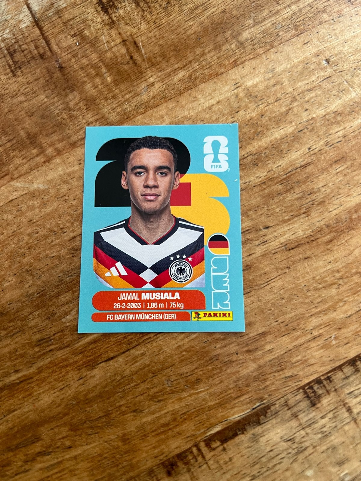 Panini FIFA 2023 Jamal Musiala Spelerskaart FC Bayern, Verzenden, Nieuw, Buitenlandse clubs, Spelerskaart