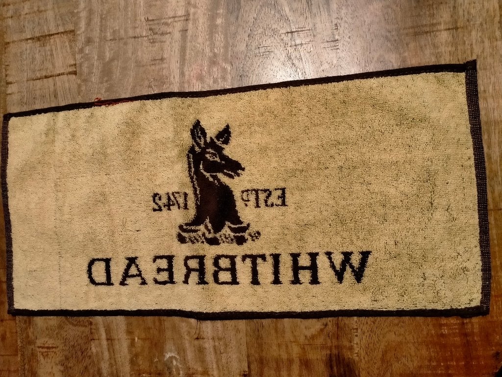 Whitbread bier drank vintage logo bardoekje bar doek logo, Verzamelen, Ophalen of Verzenden, Gebruikt, Overige typen, Overige merken