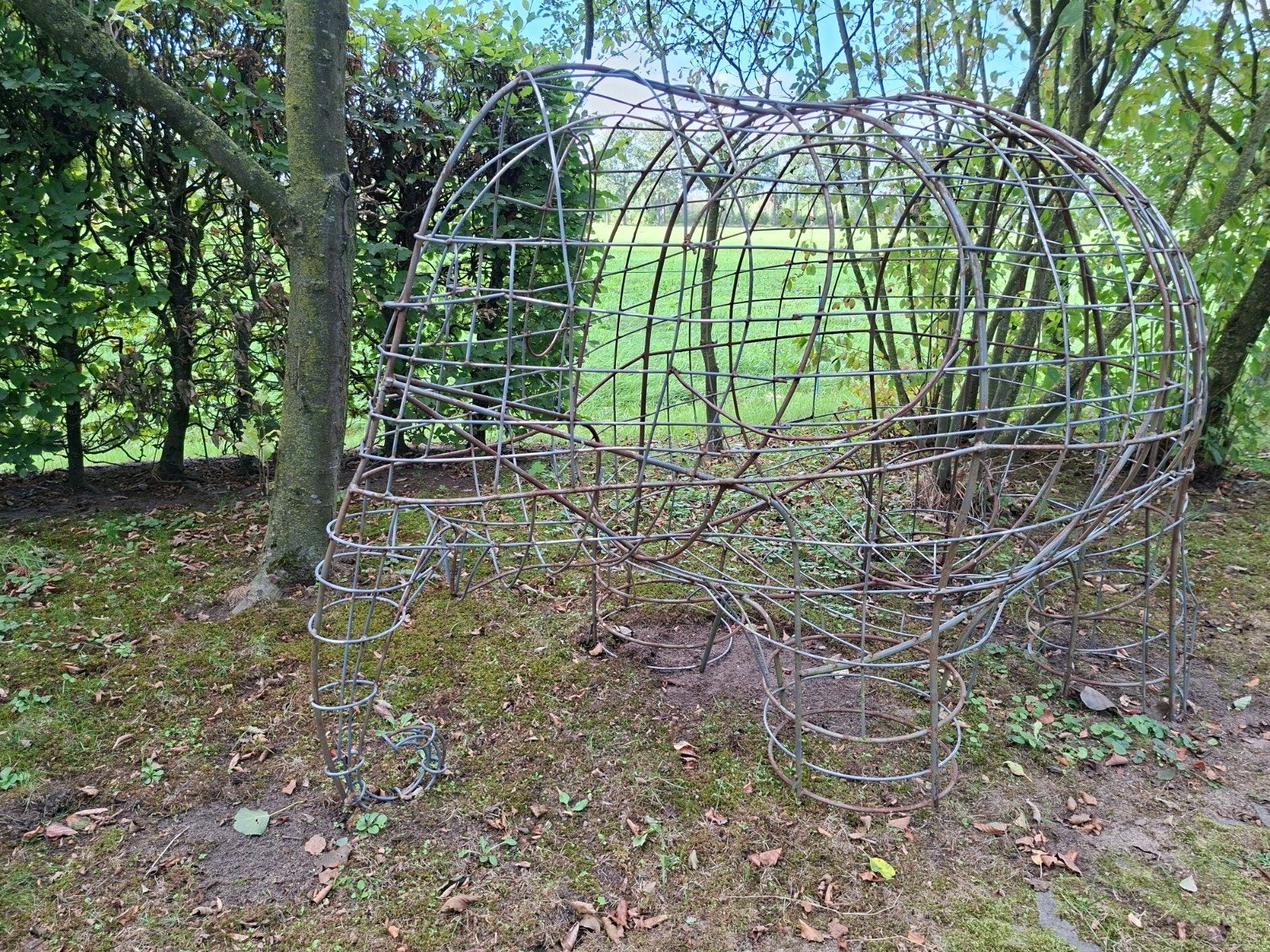 Stalen Olifant van Corso Wagen - 200x150 cm, Ophalen, Gebruikt, Metaal, Dierenbeeld