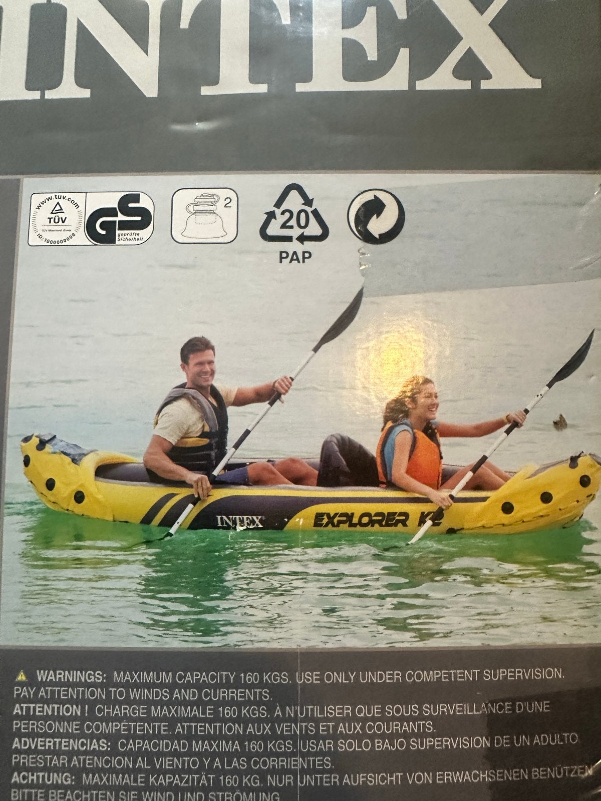*NIEUW* Intex Explorer K2 Opblaasbare Kajak - 2-persoons, Watersport en Boten, Ophalen, Opblaasbaar, Nieuw, 2-persoons