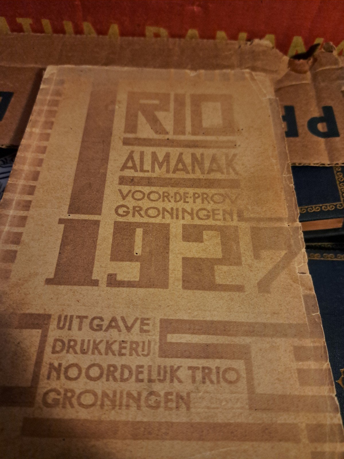 Rio Almanak voor de provincie Groningen 1927, Ophalen of Verzenden, Gelezen, Drukkerij Noordelijk Trio