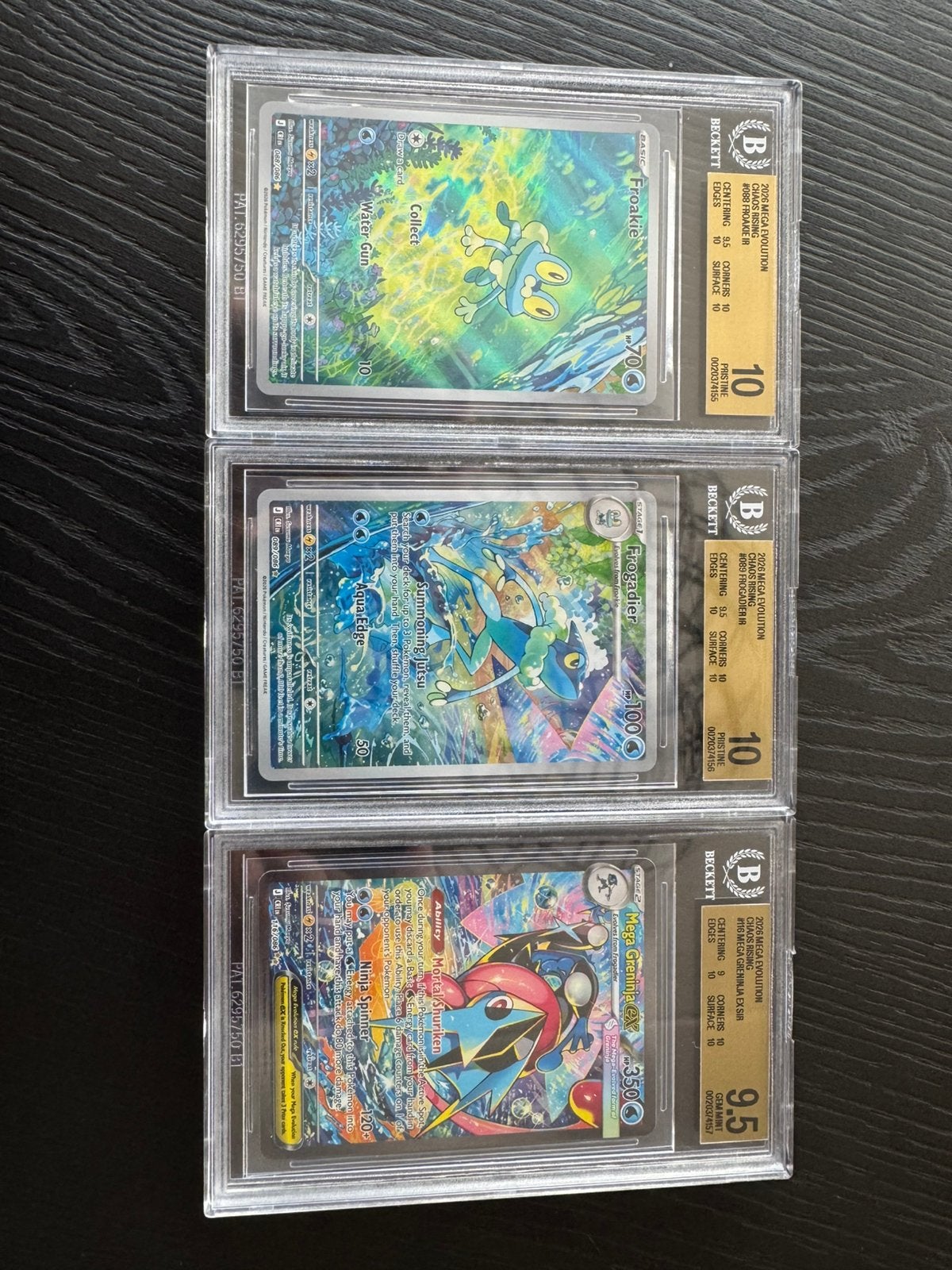 Mega greninja ex Sequential Beckett gold label EvolutionLine