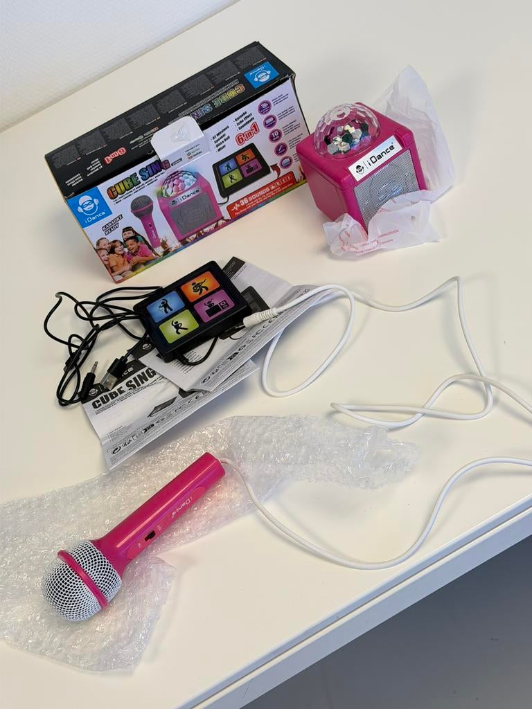 iDance Cube Sing 200 Karaoke Set Bluetooth Disco microfoon, Nieuw, Ophalen of Verzenden, H, H