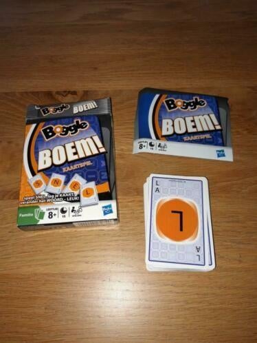 Boggle BOEM! Kaartspel - Hasbro Familie Spel, Een of twee spelers, Ophalen of Verzenden, Gebruikt, Hasbro