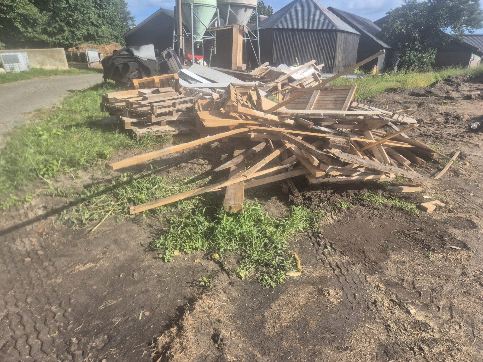 Sloop- en pallet hout, Ophalen, Gebruikt, 50 mm of meer, Pallet