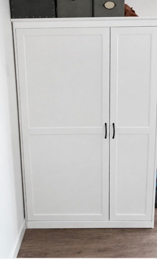 IKEA Kast - Witte Kledingkast met Planken en Hangruimte, Ophalen, Gebruikt, 100 tot 150 cm, 150 tot 200 cm