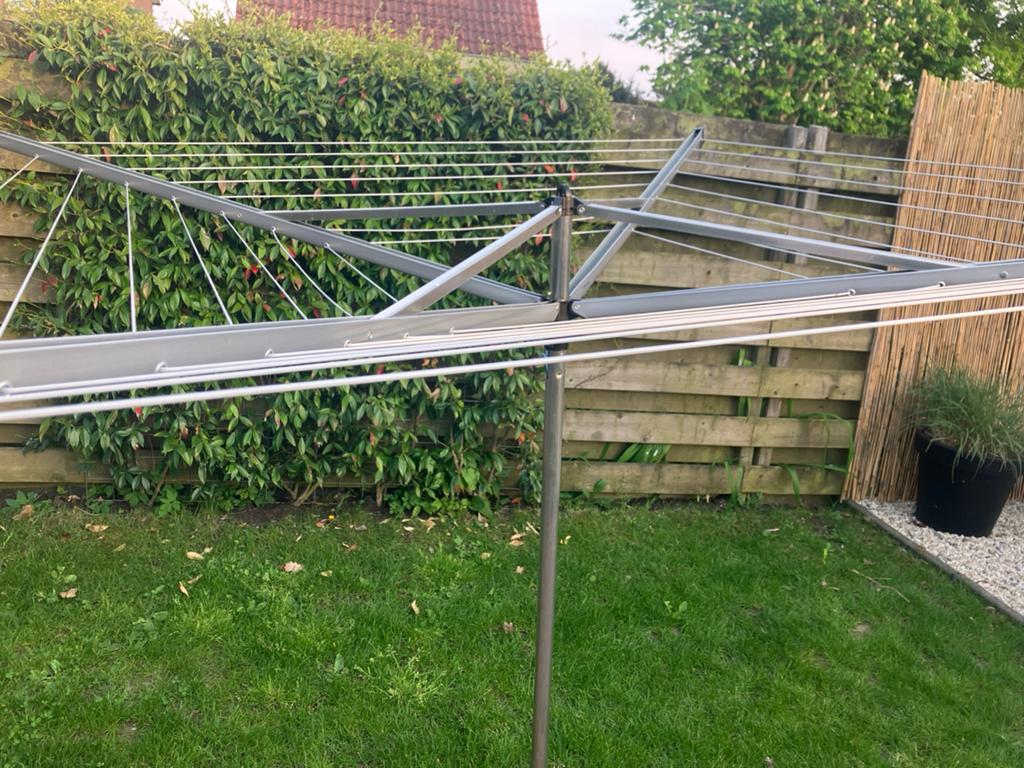 Brabantia droogmolen topspinner 40 m zgan, Tuin en Terras, Droogmolens en Wasrekken, Ophalen, Zo goed als nieuw, Droogmolen
