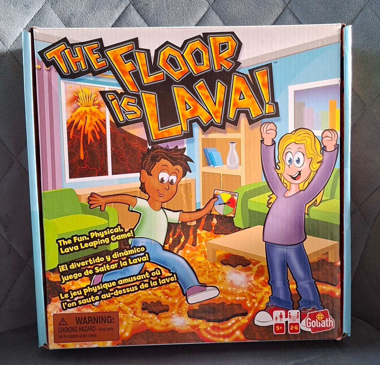 The Floor is Lava! Leuk gezelschapsspel voor het hele gezin, Drie of vier spelers, Ophalen of Verzenden, Zo goed als nieuw, Goliath