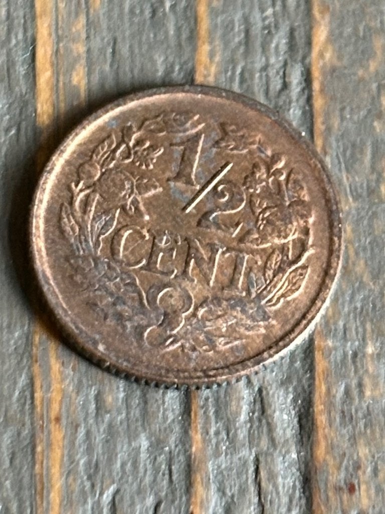 1/2 Cent .1940, Postzegels en Munten, Ophalen of Verzenden, Koningin Wilhelmina, Overige waardes, Losse munt