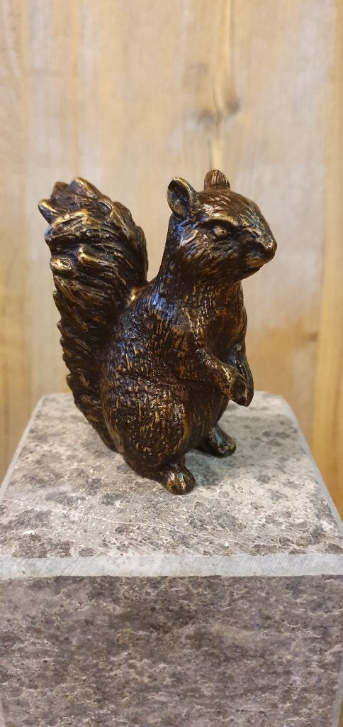 EEKHOORN / bronzen beeld / 9 cm, Nieuw, Info@huisentuindecoratiemarie.nl, Huis en tuin decoratie marie, Dierenbeeld