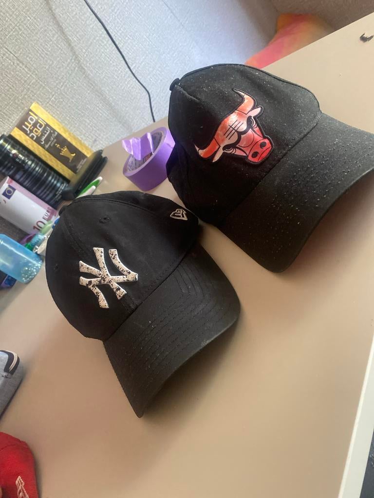 Set van 2 petten: New York Yankees en Chicago Bulls, Verzenden, Gedragen, One size fits all, Pet