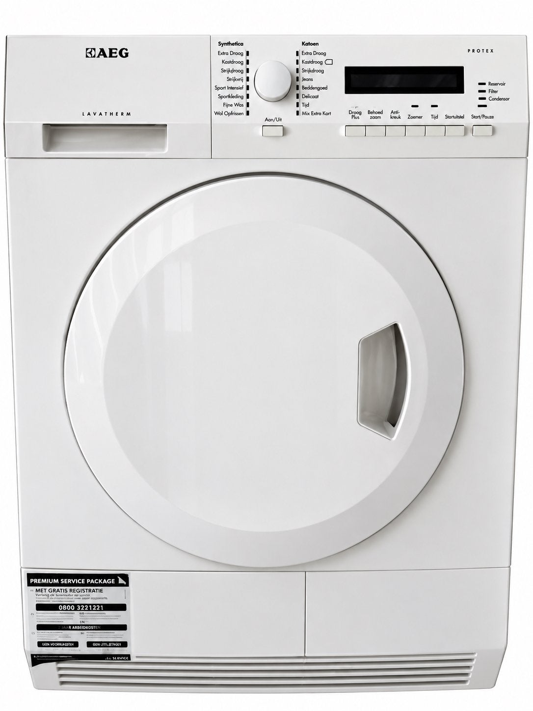 AEG Lavatherm Protex Wasdroger - Wit, 6 tot 8 kg, Gebruikt, Ophalen of Verzenden, Voorlader