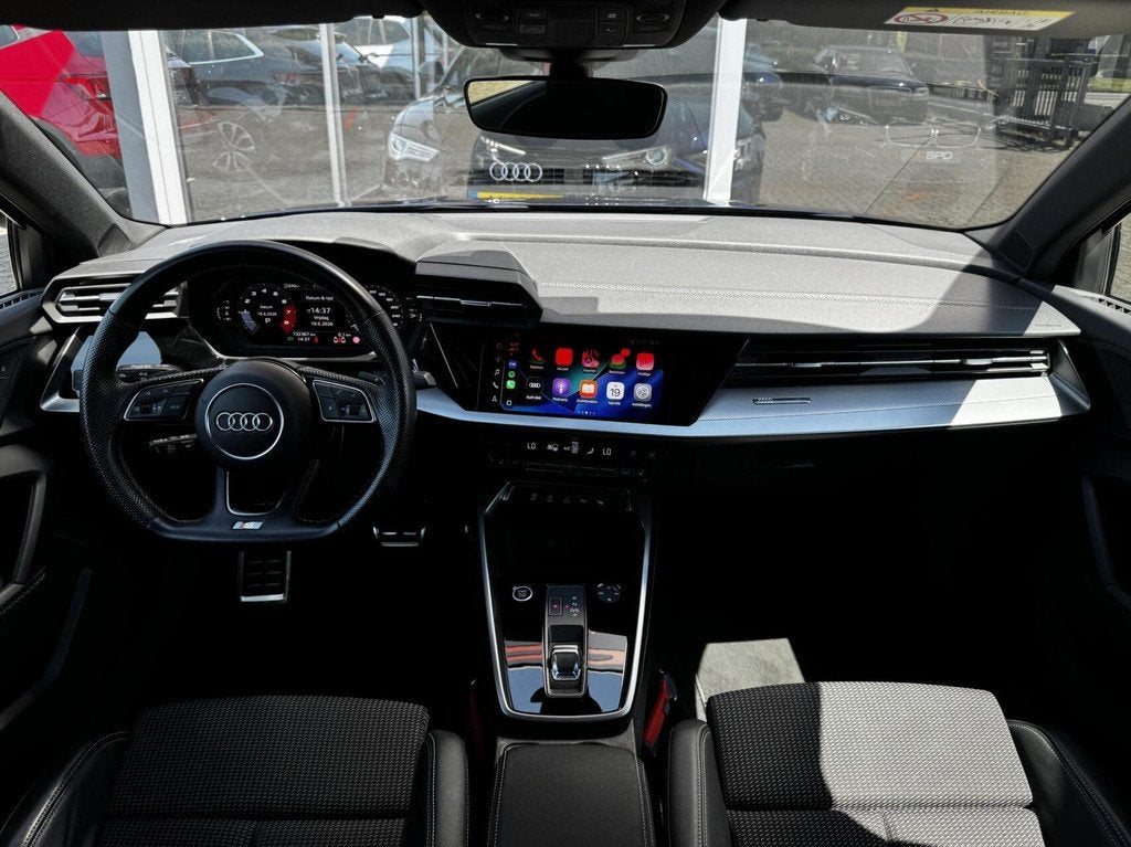 Audi A3 Limousine 35 TFSI S-Line|CarPlay|Virtual|ACC|Automaa, Auto's, Audi, 4 cilinders, 150 pk, Blauw, Leder en Stof