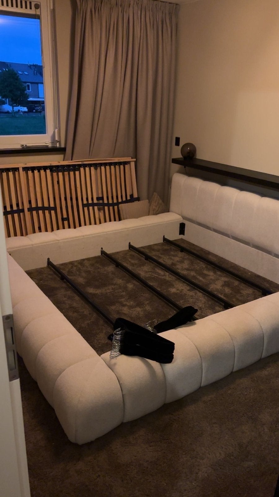 2-persoons bed, Gebruikt, Wit, Tweepersoons, Ophalen of Verzenden