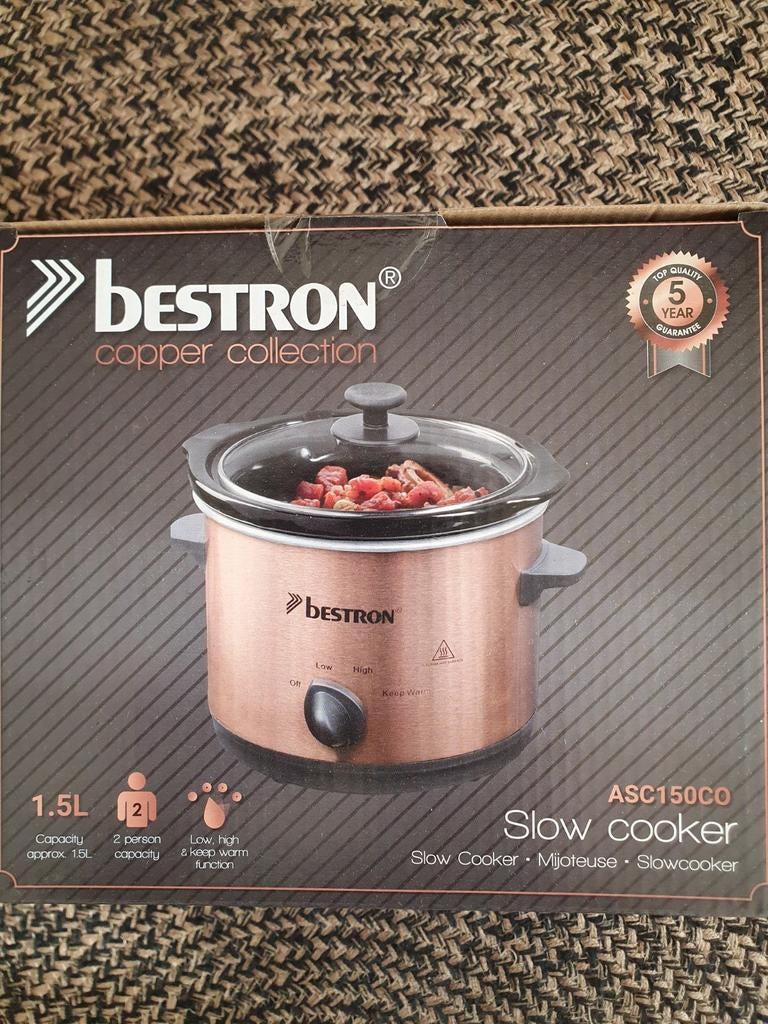 Bestron slowcooker 1,5 ltr., Ophalen of Verzenden, Nieuw