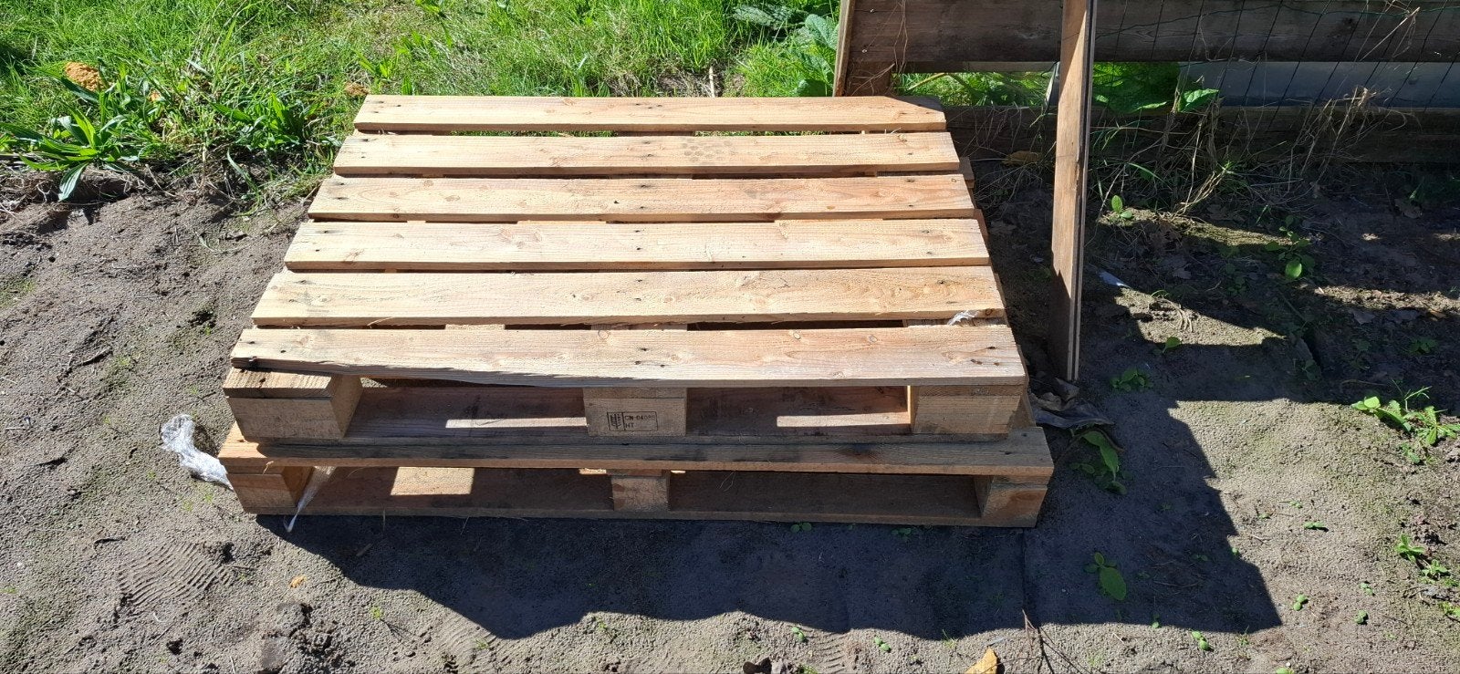 houten pallets (2 stuks, Tuin en Terras, Ophalen, Gebruikt, Hout