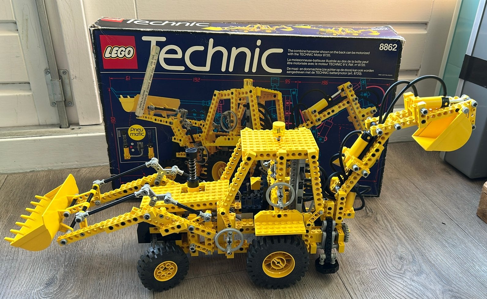 Lego technic 8862 Backhoe grader incl doos, Gebruikt, Lego, Ophalen of Verzenden, Technic