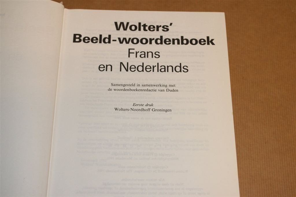 Wolters\' Beeldwoordenboek Frans-Nederlands — Thematisch, Ophalen of Verzenden, Gelezen, Van Dale, Frans