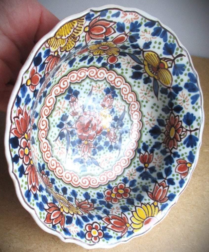 Tichelaar Makkum Polychrome Delfts aardewerk Kom~Klapmuts, Ophalen of Verzenden