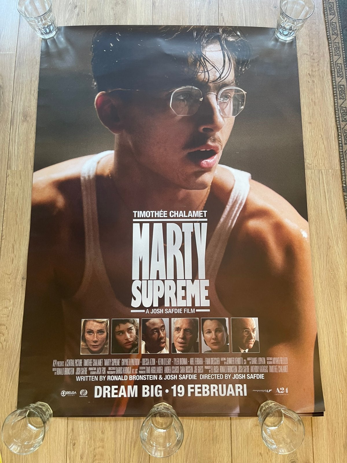 Marty Supreme Filmposter 100 x 70 cm dubbelzijdig, Ophalen of Verzenden, Zo goed als nieuw, Deurposter of groter, Film en Tv
