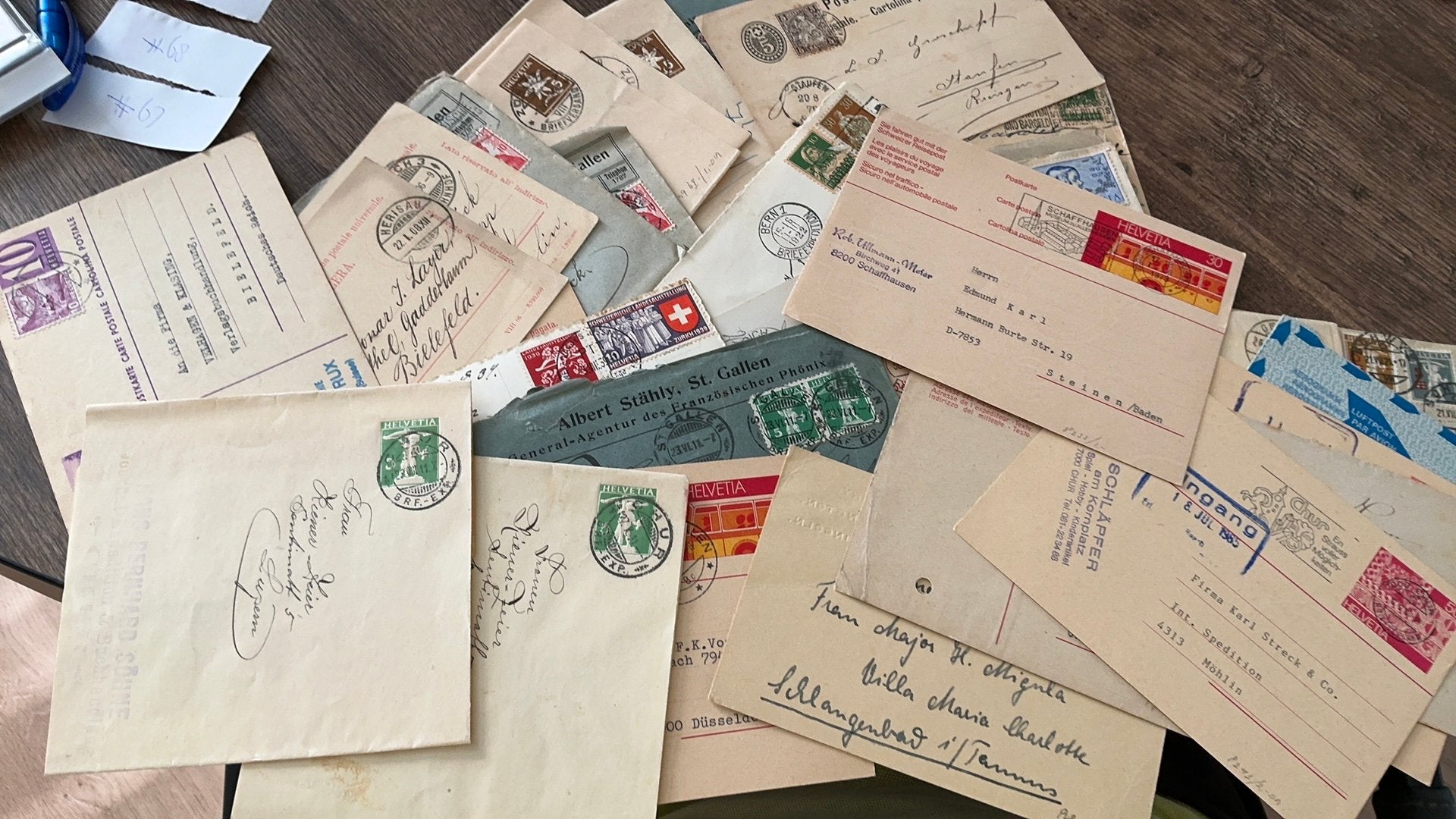 #67 verzameling oude poststukken Zwitserland, Ophalen of Verzenden
