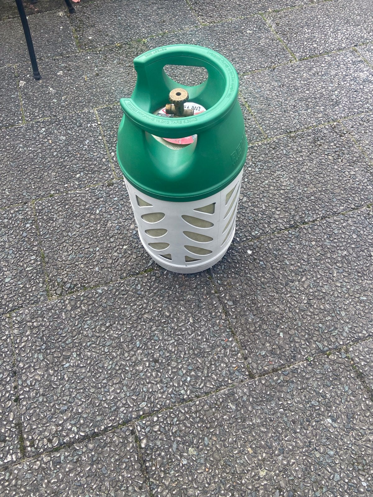 Gasfles BeneGas Light 10kg (halfvol) met bevestiging, Ophalen of Verzenden, Gebruikt