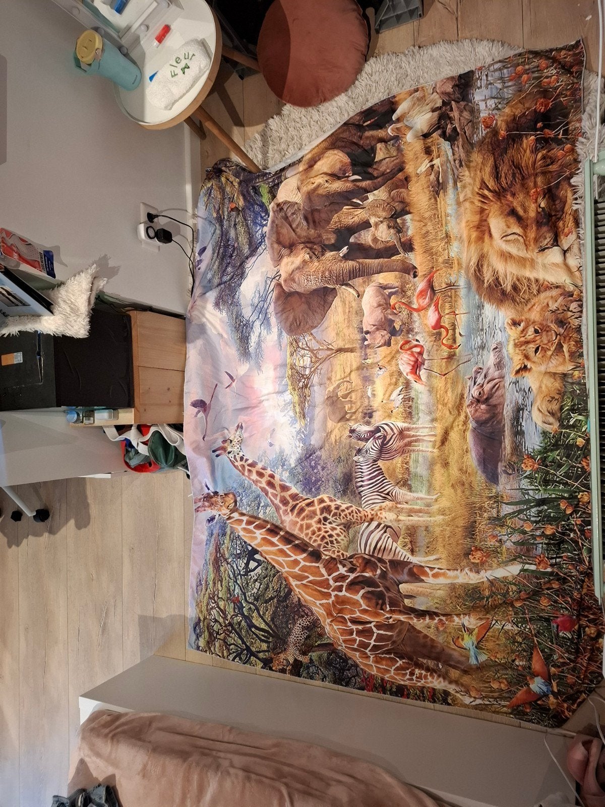 Jungle Deken/Wandkleed - Perfect voor de Jungle Kamer, Gebruikt, Meerkleurig, Overige stijlen, Ophalen of Verzenden