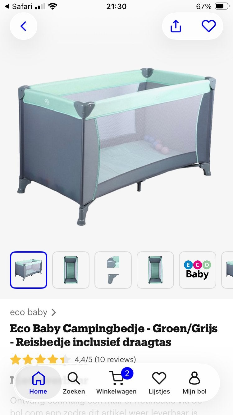 Baby opvouwbaar campingbed + matras bijna nieuw, Ophalen, Zo goed als nieuw, Reisbedje
